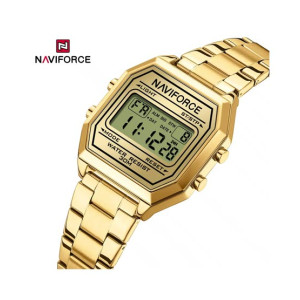 Naviforce Retro Digital Watch For Men Golden (NF-5063-5)