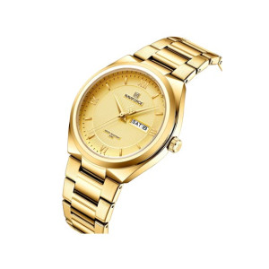 Naviforce Day & Date Edition Watch For Men - Golden (Nf-8030-2)