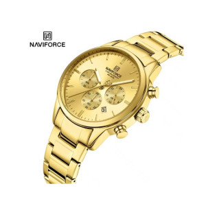 Naviforce Executive Chrono Watch For Men Golden (NF-8076-4)