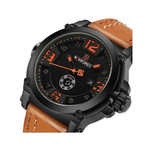 NaviForce Day & Date Working Men's Watch Brown (NF-9099-3)