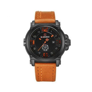NaviForce Day & Date Working Men's Watch Brown (NF-9099-3)