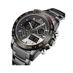 NaviForce Dual Time Men's Watch Black (NF-9171-3)