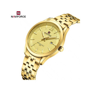 Naviforce Date Master Watch For Men Golden (NF-9255-2)
