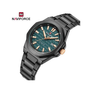 Naviforce Signature Textured Watch For Men Black (NF-9258-1)