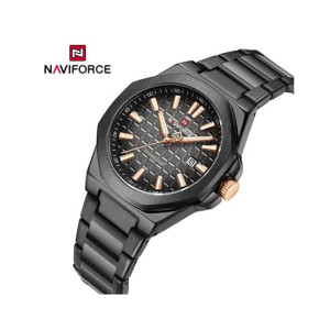 Naviforce Signature Textured Watch For Men Black (NF-9258-2)