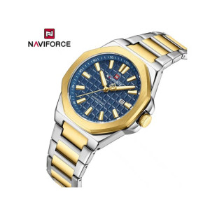 Naviforce Signature Textured Watch For Men Rose Gold (NF-9258-3)