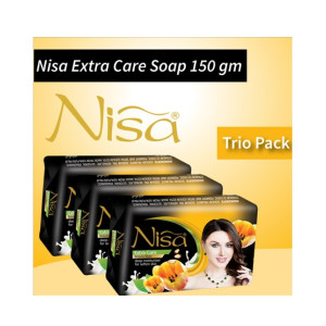 Nisa Extra Care Beauty Soap Black 150gm (Pack of 3)