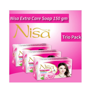 Nisa Extra Care Beauty Soap Pink 150gm (Pack of 3)