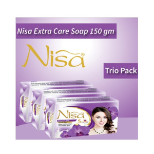 Nisa Extra Care Beauty Soap Purple 150gm (Pack of 3)