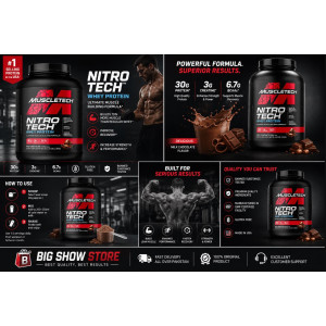 MuscleTech Nitro-Tech 100% Whey Protein Gold Double Rich Chocolate