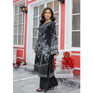 Ahlam Noir Monochrome Printed Lawn Kurta 1-piece