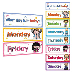 Artisticvalley Headliners Set Day of the Week Classroom Decorations
