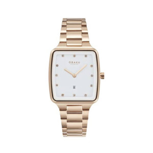 Obaku Fjord Lille Fushsia Watch For Women's Rose Gold (V271LDVWSV)