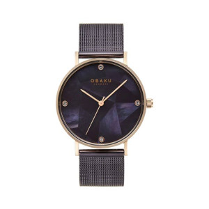 Obaku Mosaik Walnut Watch For Women's Brown (V268LXVNMN)