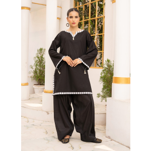 Ahlam Obsidian Tassel Cotton Set 2-piece