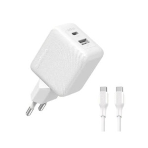 Oraimo 20W PowerCube 201 Dual Port Charger With Type-C To Type-C Cable White (OCW-5203EU-114CC)