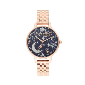 Olivia Burton Celestial Navy Women's Watch Rose Gold (OB16GD36)