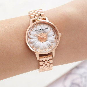 Olivia Burton 3D Daisy Women's Watch Rose Gold (OB16FS102)