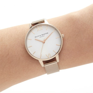 Olivia Burton Demi White Dial Pale Women's Watch Gold (OB16DE10)