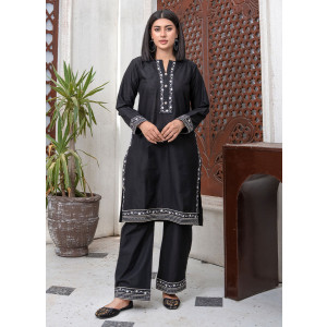 Ahlam Onyx Shadow Cotton Suit 2-Piece