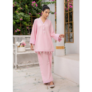 Ahlam Pastel Peony Cotton Set 2-piece
