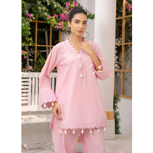 Ahlam Pastel Peony Cotton Set 2-piece