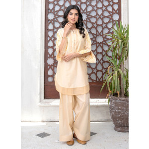 Ahlam Peach Blossom Jackard Embroidery Suit 2-Piece