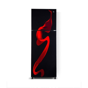PEL Glass Door Freezer-on-Top Refrigerator 9 cu ft Red Blaze (PRGD-2350)