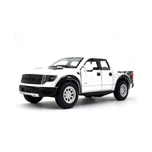 Planet X Pull Back Die Cast F 150 Raptor Pickup Metal Truck White (PX-10209)