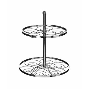 Premier Home 2 Tier Chrome Cake Stand (0509780)