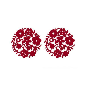 Premier Home Felt Flower Design Placemats Pack of 2 Red (1203545)