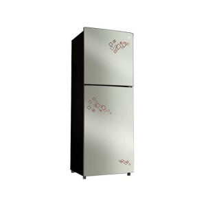 PEL Glass Door Freezer-on-Top Refrigerator 7 Cu Ft Pattern Mirror Red (PRGD-2200)