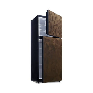 PEL Glass Door Freezer-on-Top Refrigerator 9 Cu Ft Chocolate Prism (PRGD-2350)