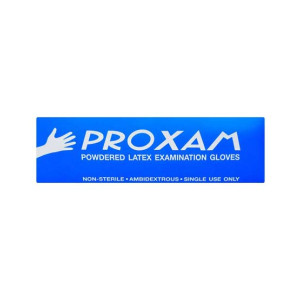 Proxam Powdered Latex Examination Gloves Medium Size 