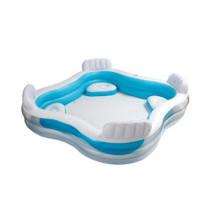 Planet X Intex Swim Center Family Lounge Inflatable Pool 90 x 90 x 26 inches (PX-10558)