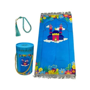Planet X Children Prayer Mat Rug Islamic Muslim - Blue (PX-12181)