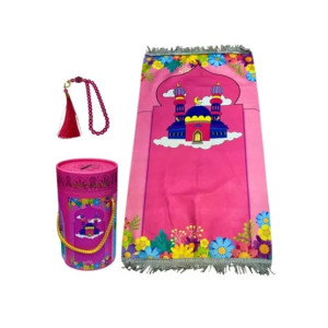 Planet X Children Prayer Mat Rug Islamic Muslim - Pink (PX-12182)