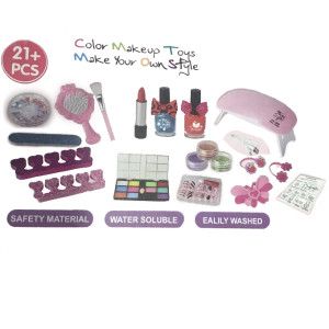 Planet X 21 Pieces DIY Wooden Dressing Table Set For Kid's (PX-11073)