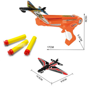 Planet X Aircraft Catapult Soft Bullet Gun With 3 Plan (PX-11182)