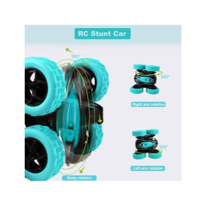 Planet X Remote Control Flip Car Green (PX-11482)