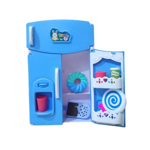 Planet X Mini Fridge Refrigerator Toy Set For Kids Blue (PX-12069)