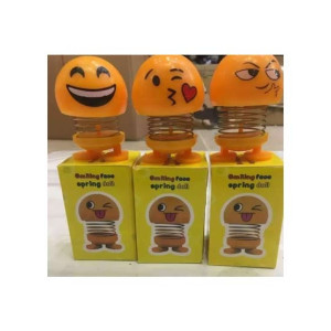 Easy Shop Emoji Smile Face Spring Bouncing Doll 1pc