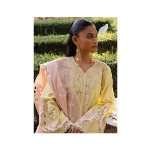 Qalamkar Qline Embroidered Lawn Unstitched 3 Pieces (QM-11-INA)