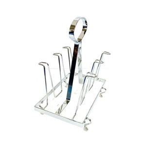Quickshopping Stainless Steel 6 Slots Glass Stand