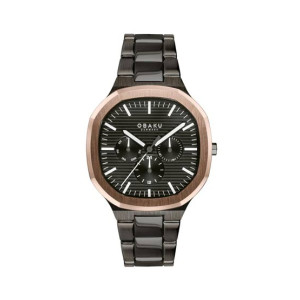 Obaku ILD Multifunction Watch For Men Black (V275GMMBSB)