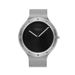 Obaku Onyx Watch For Men Silver (V285GXCBMC)