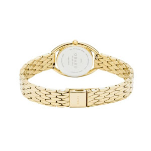 Obaku Juvel Cider Quartz Watch For Women Gold (V286LXGISG)