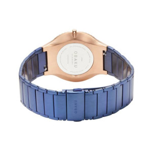 Obaku Linje Bahama Quartz Watch For Men Blue (V292GXVLSL)