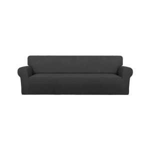 Rainbow Linen Jersey Sofa Cover 6 Seater Dark Grey