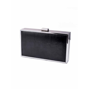 Rangoon Textured Clutch Bag For Women Black